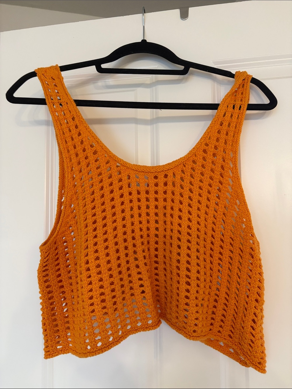 wild fable Orange Crochet Crop Tank